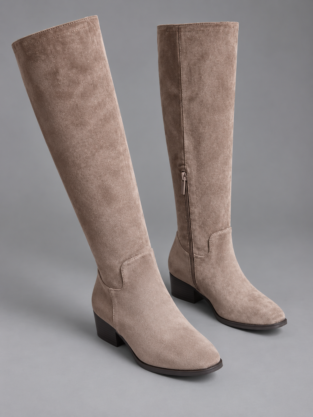 Botte effet suédine - Taupe