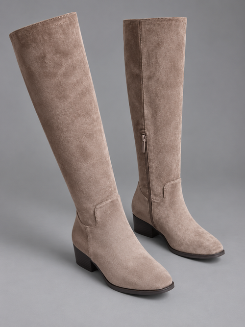 Botte effet suédine - Taupe